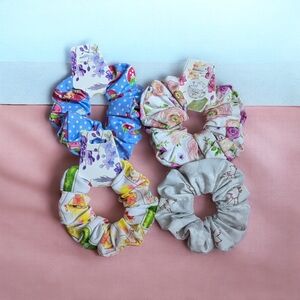 Floral and Fun Kids Scrunchie Set